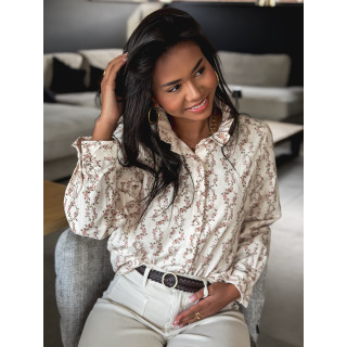 Chemise à motifs Rosemary - Beige