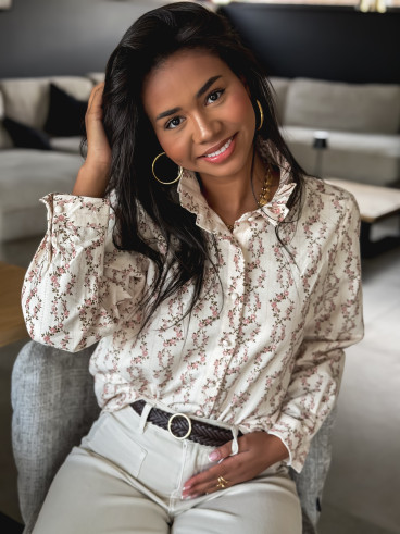 Chemise à motifs Rosemary - Beige
