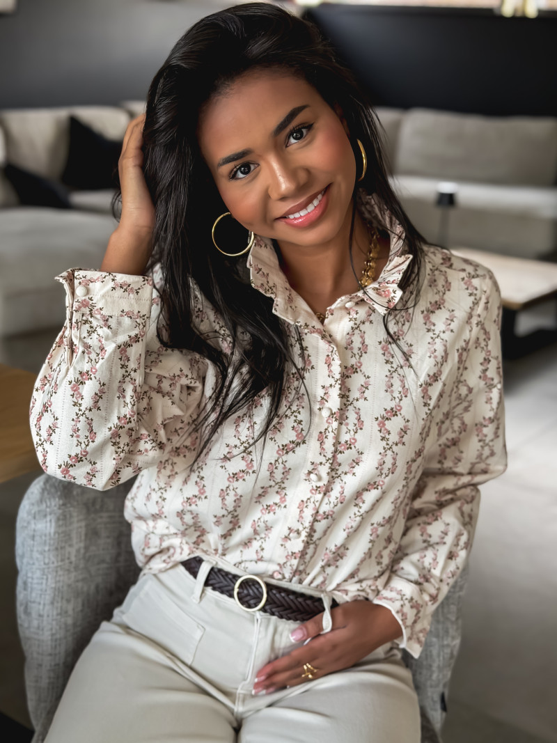 Chemise à motifs Rosemary - Beige