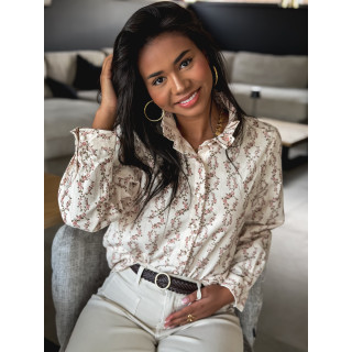 Chemise à motifs Rosemary - Beige