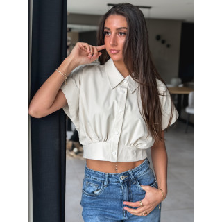 Crop blouse Idalya - Beige