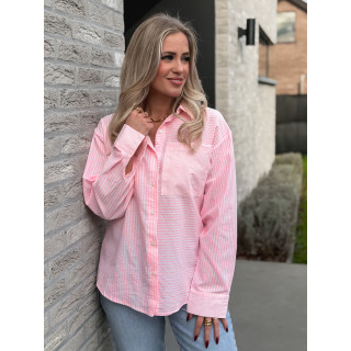 Chemise lignée Emina - Rose