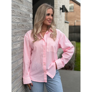 Chemise lignée Emina - Rose