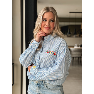 Chemise lignée Monika - Bleu