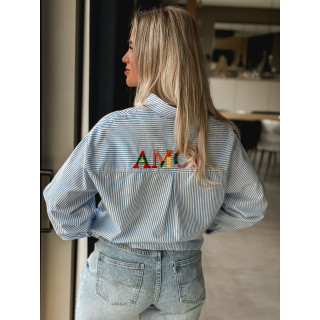 Chemise lignée Monika - Bleu