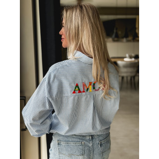 Chemise lignée Monika - Bleu