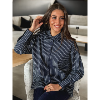 Chemise lignée Laurena - Bleu marine