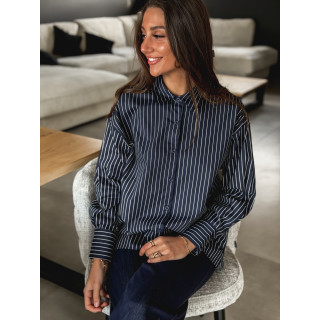 Chemise lignée Laurena - Bleu marine