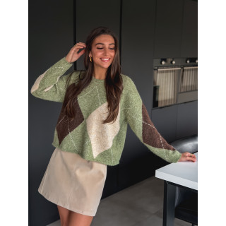 Pull Catheline - Vert/Beige