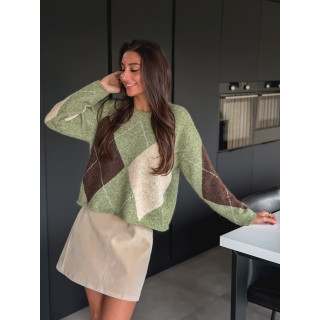 Pull Catheline - Vert/Beige