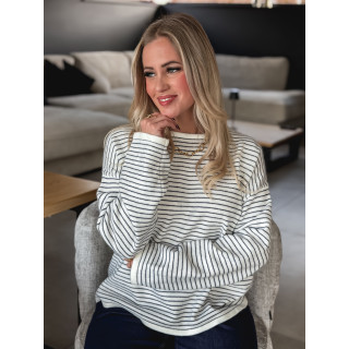 Pull ligné Charlotte - Blanc