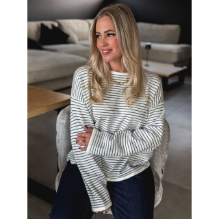 Pull ligné Charlotte - Blanc