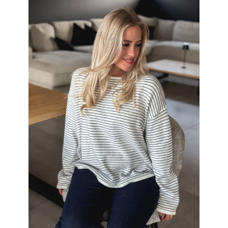 Pull ligné Charlotte - Blanc