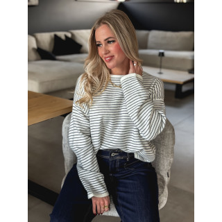 Pull ligné Charlotte - Blanc