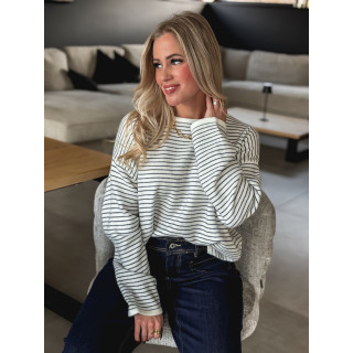 Pull ligné Charlotte - Blanc