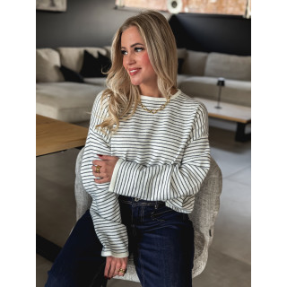 Pull ligné Charlotte - Blanc