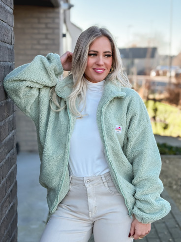 Gilet teddy Pinta - Vert menthe