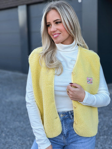 Gilet teddy Kalyra - Jaune