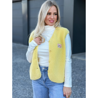 Gilet teddy Kalyra - Jaune