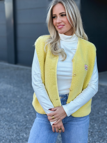 Gilet teddy Kalyra - Jaune