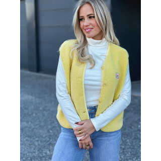 Gilet teddy Kalyra - Jaune