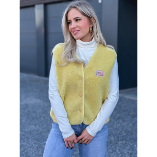 Gilet teddy Kalyra - Jaune