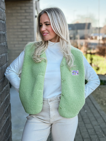 Gilet teddy Kalyra - Vert