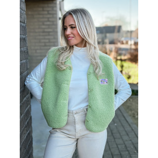 Gilet teddy Kalyra - Vert