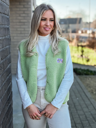 Gilet teddy Kalyra - Vert