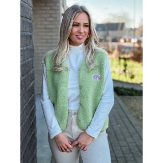 Gilet teddy Kalyra - Vert
