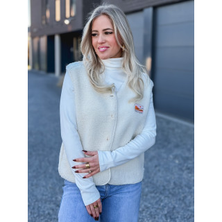 Gilet teddy Kalyra - Ecru