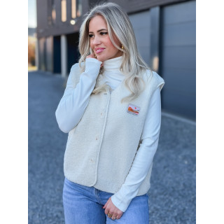 Gilet teddy Kalyra - Ecru