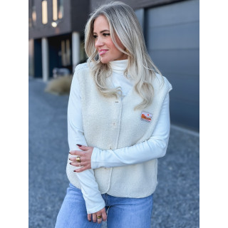 Gilet teddy Kalyra - Ecru