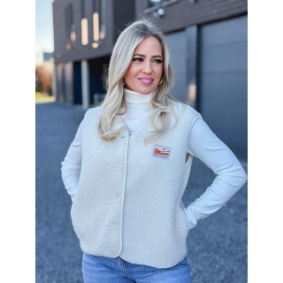 Gilet teddy Kalyra - Ecru