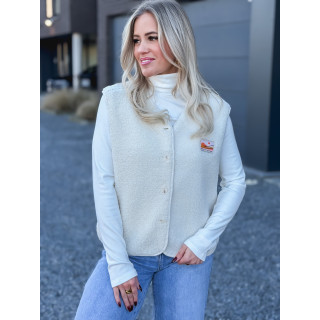Gilet teddy Kalyra - Ecru