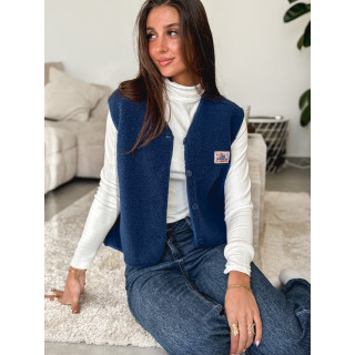 Gilet teddy Kalyra - Bleu marine