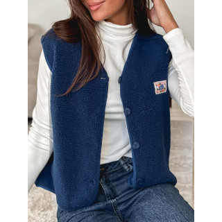 Gilet teddy Kalyra - Bleu marine