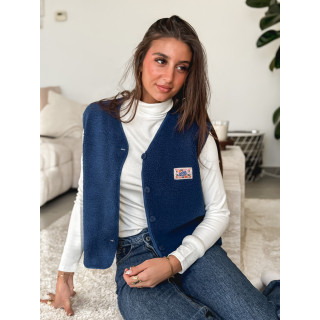 Gilet teddy Kalyra - Bleu marine