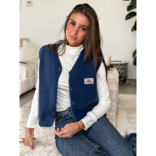 Gilet teddy Kalyra - Bleu marine
