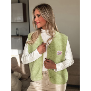 Gilet teddy Kalyra - Vert