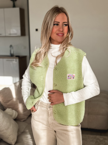 Gilet teddy Kalyra - Vert