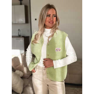 Gilet teddy Kalyra - Vert