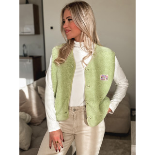 Gilet teddy Kalyra - Vert