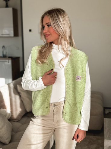 Gilet teddy Kalyra - Vert