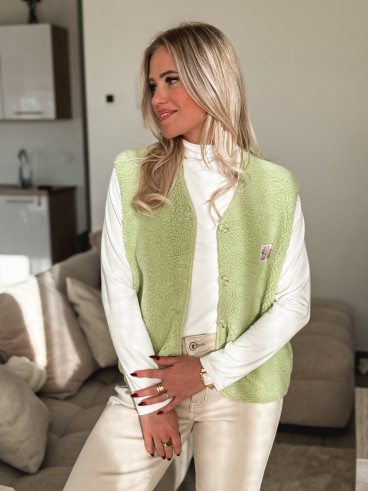 Gilet teddy Kalyra - Vert