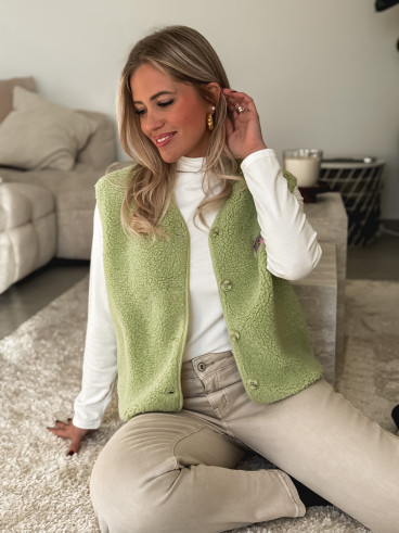 Gilet teddy Kalyra - Vert