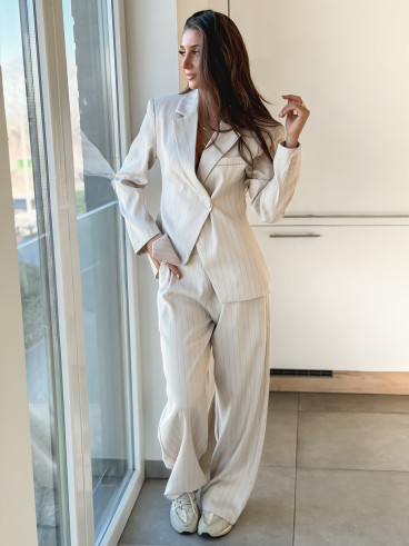 Pantalon ligné Luméa - Beige Pantalon ligné Luméa - Beige