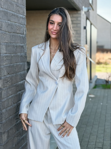 Blazer ligné Luméa - Beige Blazer ligné Luméa - Beige