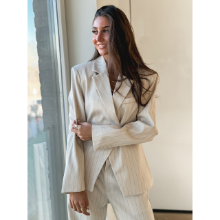 Blazer ligné Luméa - Beige