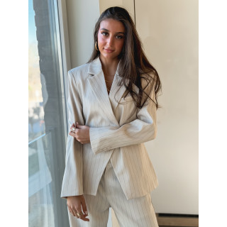 Blazer ligné Luméa - Beige